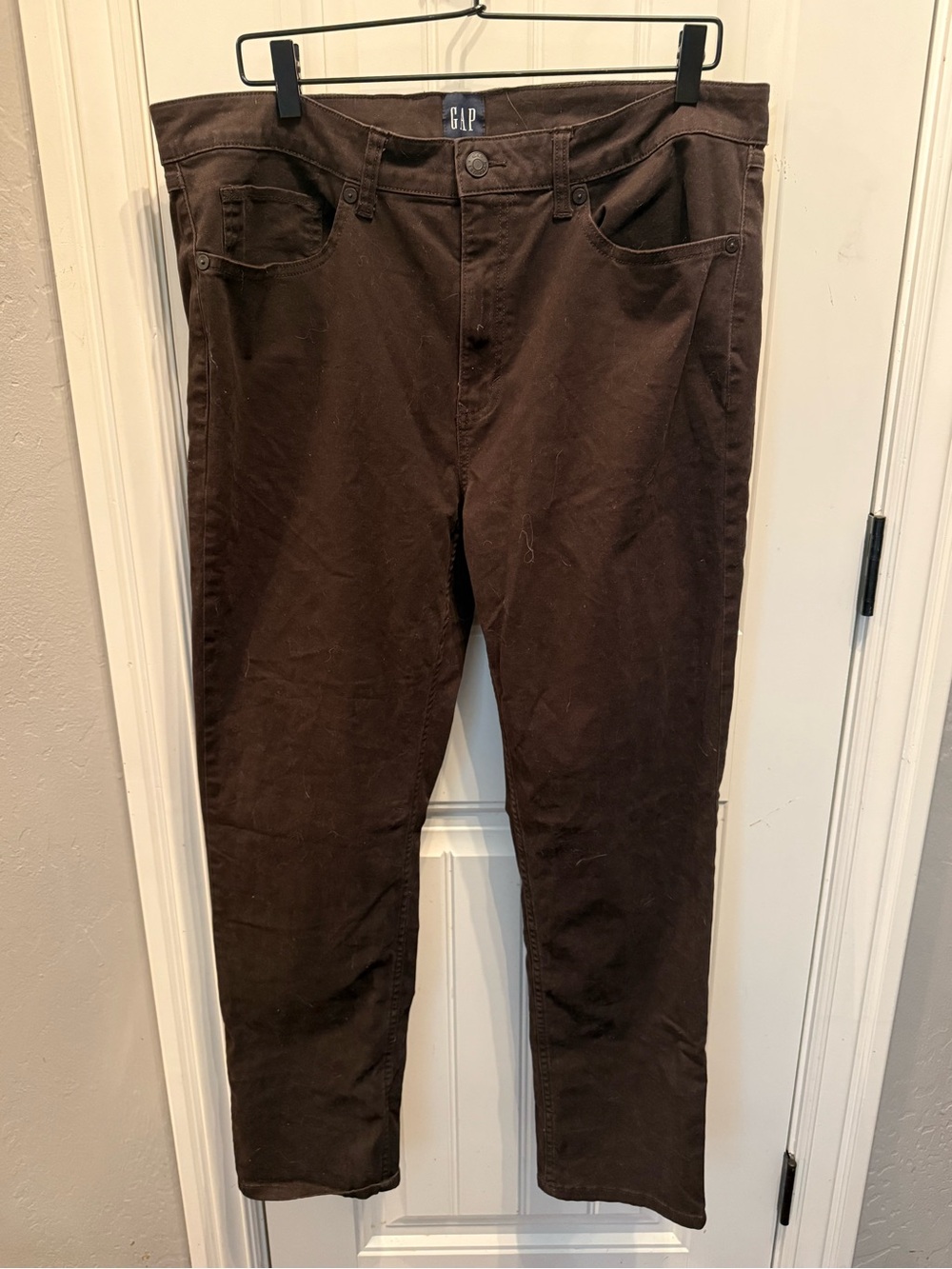 GAP Men's Chocolate Brown Slim Straight Chinos